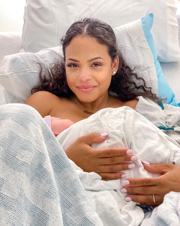 Christina Milian annonçant la naissance de son fils Kenna le 24 avril 2021.