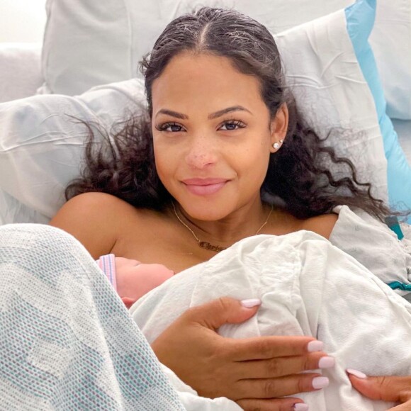 Christina Milian annonçant la naissance de son fils Kenna le 24 avril 2021.