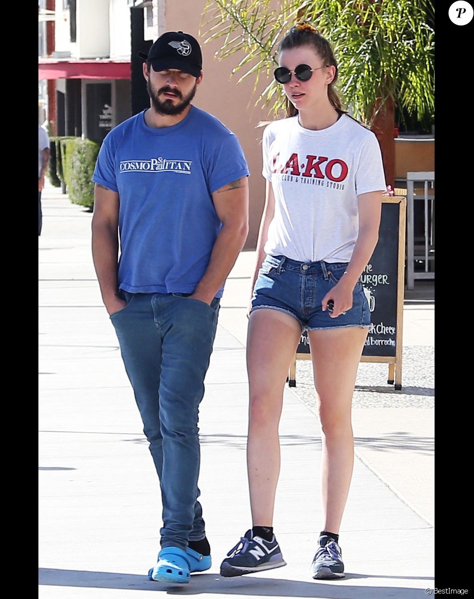 Exclusif - Shia LaBeouf et sa compagne de longue date Mia Goth à Los Angeles, le 16 mars 2016.