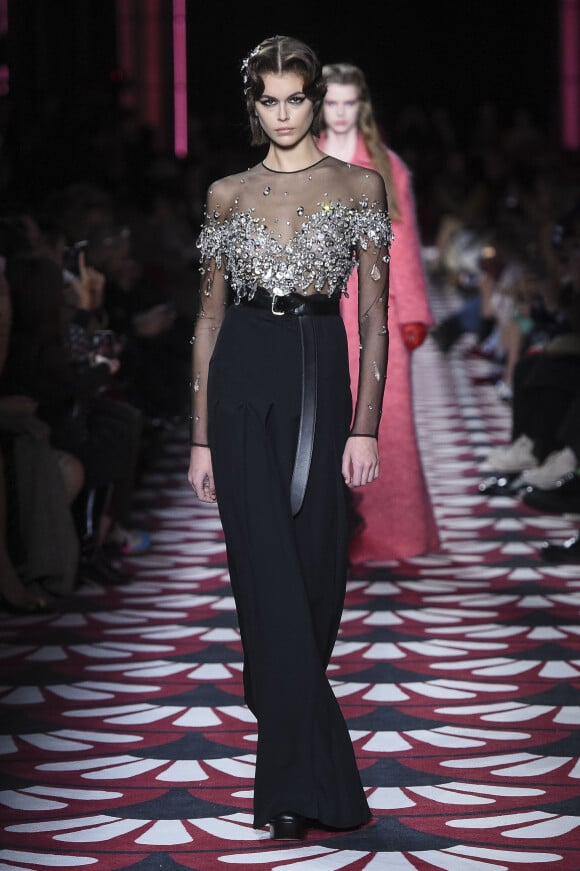Kaia Gerber - Défilé Miu Miu collection prêt-à-porter Automne/Hiver 2020-2021 lors de la Fashion Week à Paris, le 3 mars 2020. 