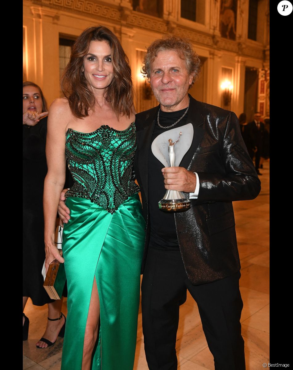 Cindy Crawford, Renzo Rosso - People à la soirée des Green Fashion Awards à Milan le 23 septembre 2018.