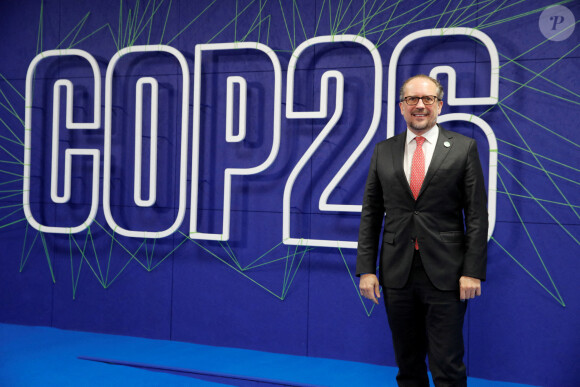 Le chancelier d'Autriche lors de la COP26 le 1er novembre 2021