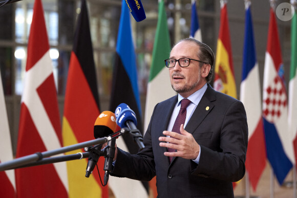 Le chancelier autrichien Alexander Schallenberg à Bruxelles le 22 octobre 2021