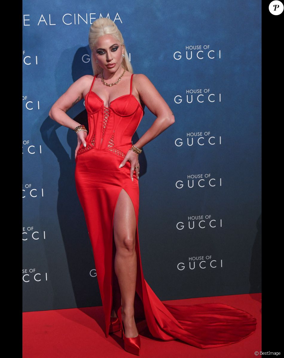 Lady Gaga à la première du film "House of Gucci" à Milan, le 13 novembre 2021.