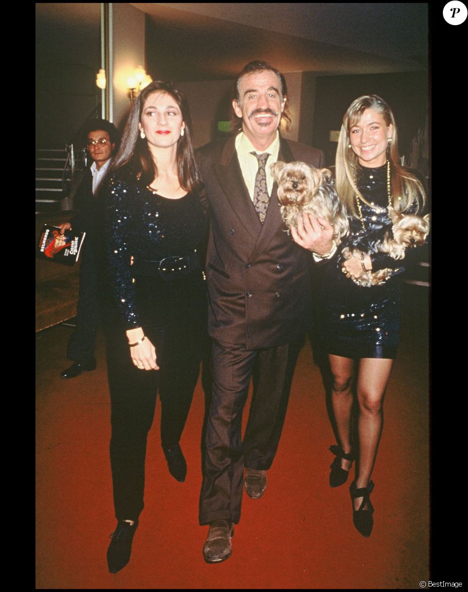 Florence Belmondo, Jean-Paul Belmondo et Natty.