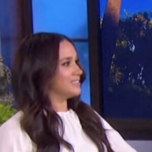 Meghan Markle sur le plateau de l'émission "The Ellen Show" à Los Angeles, le 17 novembre 2021.