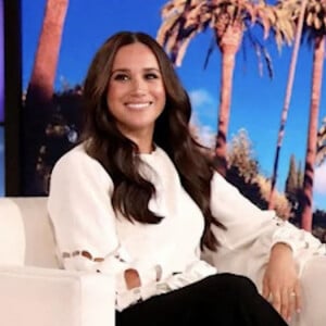 Meghan Markle sur le plateau de l'émission "The Ellen Show" à Los Angeles, le 17 novembre 2021.