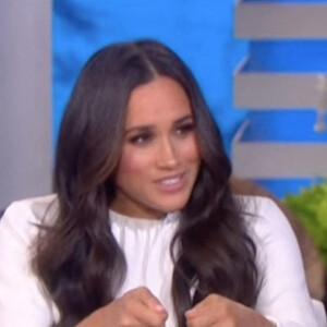 Meghan Markle sur le plateau de l'émission "The Ellen Show" à Los Angeles, le 17 novembre 2021.