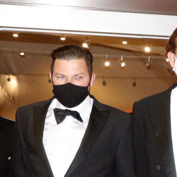 Sean Wittstock, Andrea Casiraghi, Tatiana Santo Domingo - La famille princière de Monaco arrive à la soirée de Gala Plácido Domingo – Nuit espagnole au Grimaldi Forum dans la salle des Princes lors de la fête nationale de Monaco, le 19 novembre 2021. © Claudia Albuquerque/Bestimage