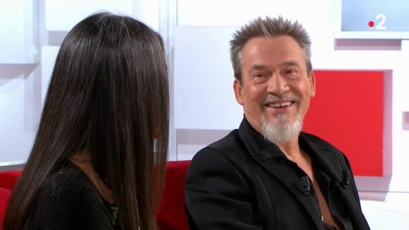 Florent Pagny et Azucena Caamaño invités dans l'émission "Vivement dimanche". Le 21 novembre 2021.