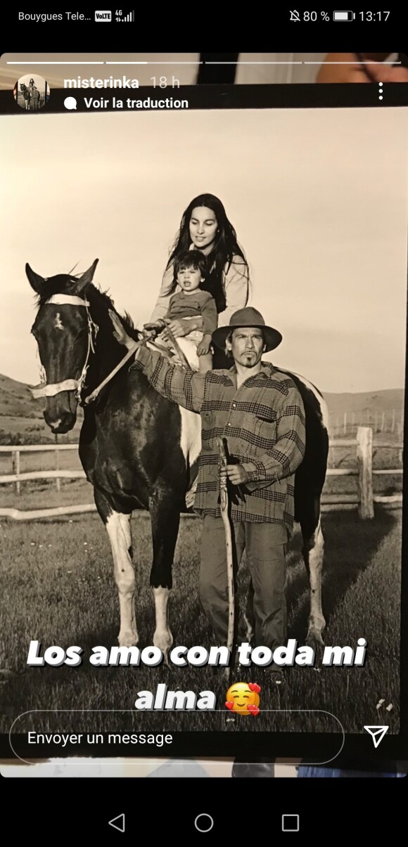 Inca, le fils de Florent Pagny, a publié de jolies photos de famille à l'occasion des 60 ans du chanteur. Le 6 novembre 2021.