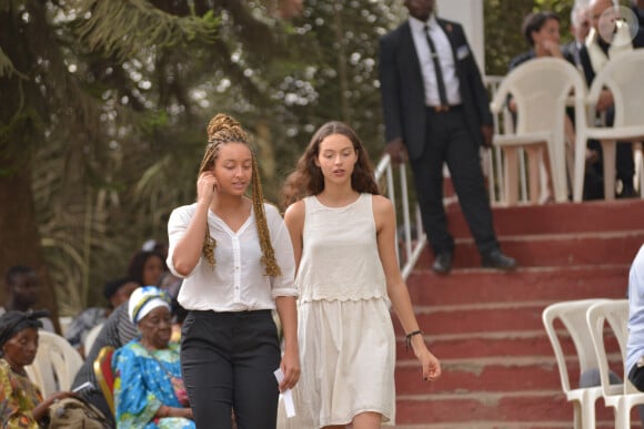 Exclusif - Eleejah Noah, Jenaye Noah - Cérémonie traditionnelle lors des obsèques de Zacharie Noah à Yaoundé au Cameroun le 18 janvier 2017.