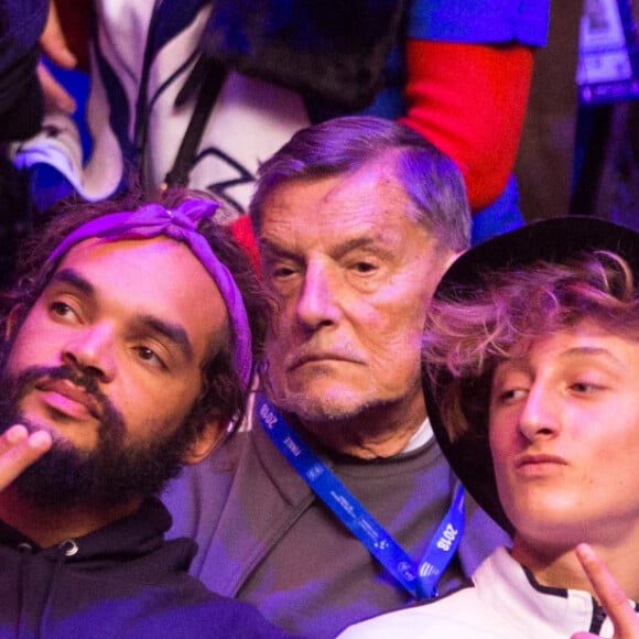 Les fils de Yannick Noah, Joakim et Joalukas Noah et Jean-Claude Camus lors du match de finale de la Coupe Davis "Jo-Wilfried Tsonga (France) - Marin Cilic (Croatie)" au stade Pierre Mauroy à Villeneuve d'Ascq, le 23 novembre 2018. La Croatie l'a emporté 6-3, 7-5, 6-4. © Alain Rolland / Imagebuzz / Bestimage