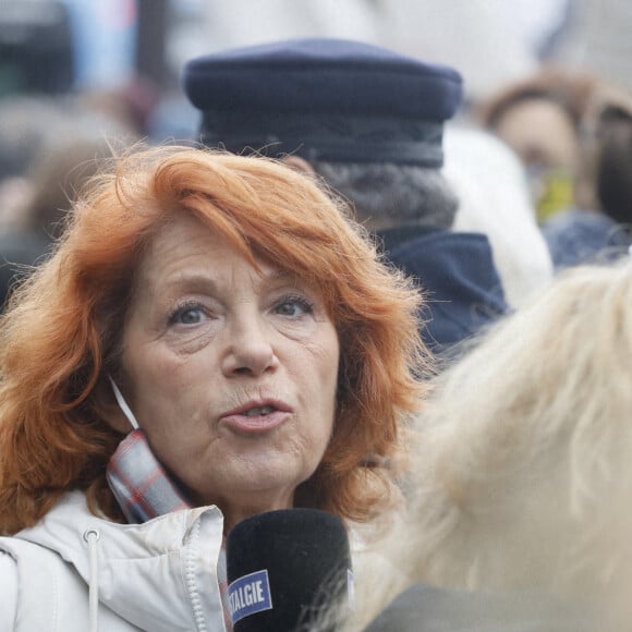 Véronique Genest - Les artistes se mobilisent lors de la manifestation contre la fermeture prolongée des lieux de culture à Paris le 15 décembre 2020 lors de l'épidémie de Coronavirus (COVID-19). © Christophe Clovis / Bestimage