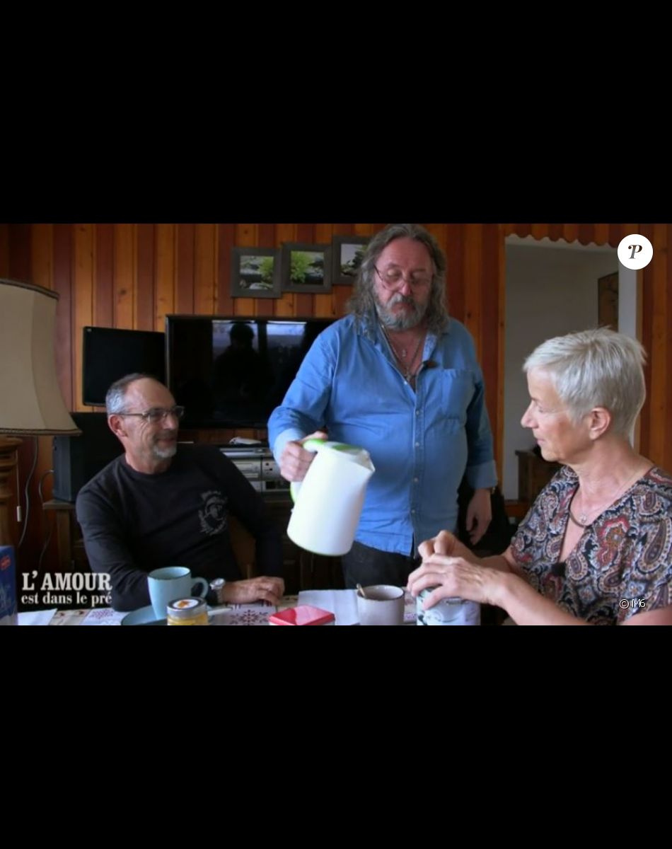 Paulette et ses prétendants Dan et Bruno, lors de l'épisode de "L'amour est dans le pré 2021" du 25 octobre, sur M6