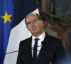 Le Premier ministre français Jean Castex tient une conférence de presse avec son homologue belge Alexander de Croo au Palais d'Egmont à Bruxelles
