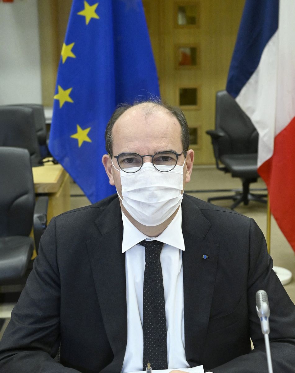 Le Premier ministre Jean Castex rencontre son homologue belge Alexander de Croo pour une réunion sur la sécurité à Bruxelles, le 22 novembre 2021.