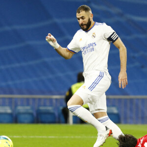 Karim Benzema lors du match de football "Real Madrid vs Rayo Vallecano" au stade Bernabeu à Madrid. Le 6 novembre 2021 © Apo Caballero-DAX / Zuma Press / Bestimage