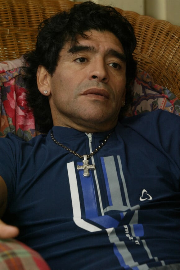 Archives - La légende du football Diego Maradona lors d'un séjour de désintoxication à La Havane, Cuba en 2005.