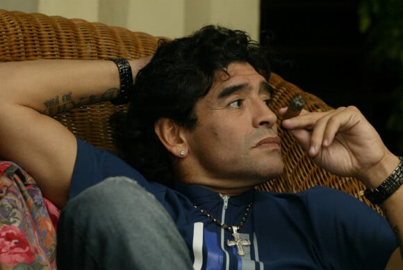 Archives - La légende du football Diego Maradona lors d'un séjour de désintoxication à La Havane, Cuba en 2005.