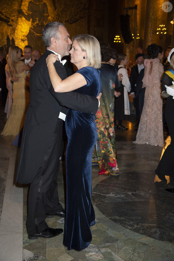 Jan Björklund (dirigeant de parti politique des Libéraux suédois), Magdalena Andersson (ministre suédoise des Finances) - La famille royale de Suède a offert un magnifique banquet pour la cérémonie des Prix Nobel 2018, à l'hôtel de ville de Stockholm, Suède, le 10 décembre 2018.
