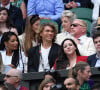 Boris Becker, son fils Elias et sa compagne Lilian de Carvalho Monteiro dans les tibunes du tournoi de tennis de Wimbledon au All England Lawn Tennis and Croquet Club à Londres, Royaume Uni, le 10 juillet 2021. © Antoine Couvercelle/Panoramic/Bestimage