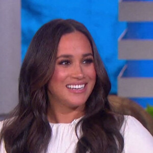 Meghan Markle sur le plateau de l'émission "The Ellen Show" à Los Angeles, le 17 novembre 2021.