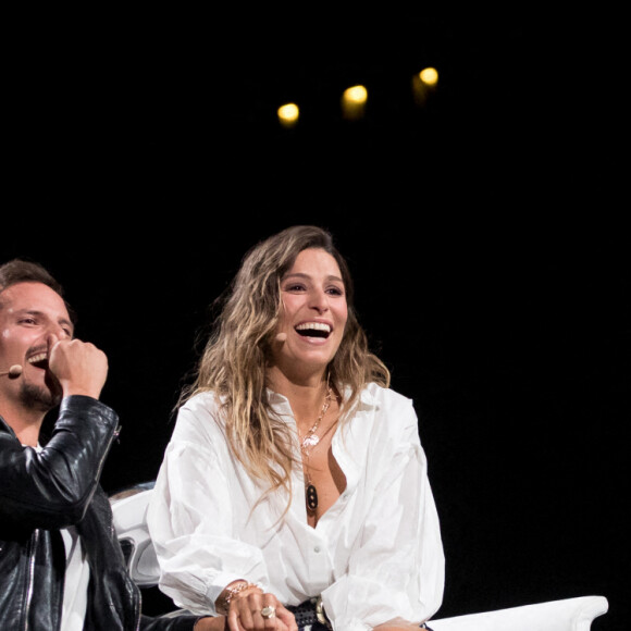 Exclusif -  Laury Thilleman et son mari Juan Arbelaez, Jérémy Frérot - Surprises - Enregistrement de l'émission "La Chanson secrète 9" à la Seine musicale à Paris, diffusée le 27 novembre sur TF1 à 21h05  © Gaffiot-Moreau / Bestimage 