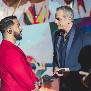 Exclusif - Slimane et Garou - Enregistrement de l'émission "Tous ensemble pour la musique" à l'AccorHotels Arena à Paris le 18 juin 2020. © Cyril Moreau / Veeren Ramsamy / Bestimage