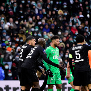 Neymar Jr ( 10 - PSG ) - Match de Ligue 1 Uber Eats "Saint-Etienne - PSG (1-3)" au stade Geoffroy Guichard, le 28 novembre 2021.