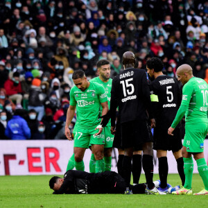 Neymar Jr ( 10 - PSG ) - Match de Ligue 1 Uber Eats "Saint-Etienne - PSG (1-3)" au stade Geoffroy Guichard, le 28 novembre 2021.