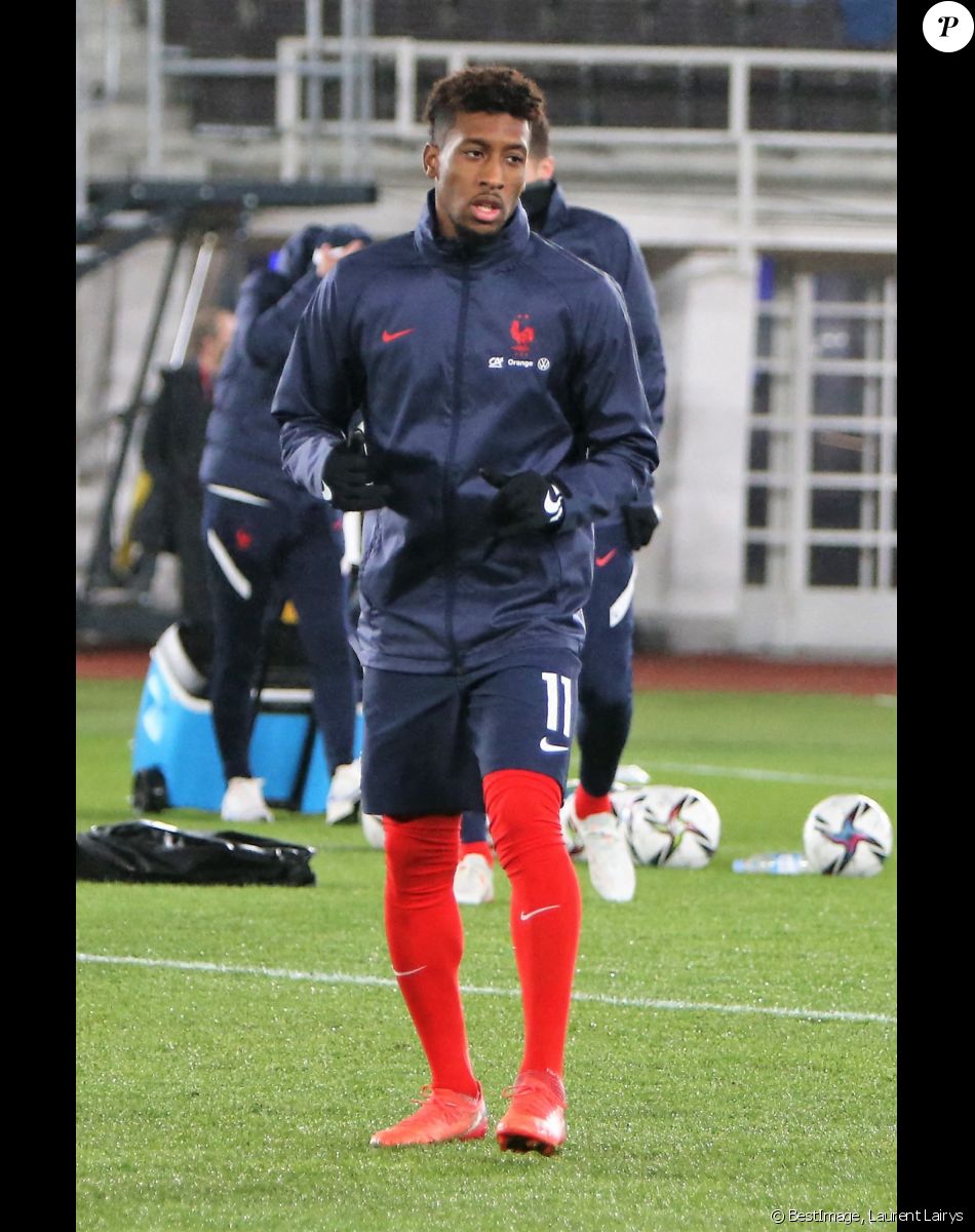 Kingsley Coman - L'équipe de France bat la Finlande (2 - 0) lors des éliminatoires pour la Coupe du monde. Helsiniki. Le 16 novembre 2021. © Laurent Lairys / Panoramic / Bestimage