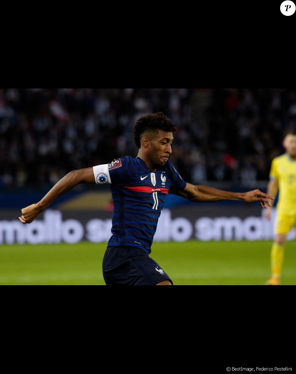 Kingsley Coman (11 France) lors du match de football de qualification pour la Coupe du monde 2022 entre la France et le Kazakhstan au stade Parc des Princes à Paris, France, le 13 novembre 2021. La France a gagné 8-0. © Federico Pestellini/Panoramic/Bestimage