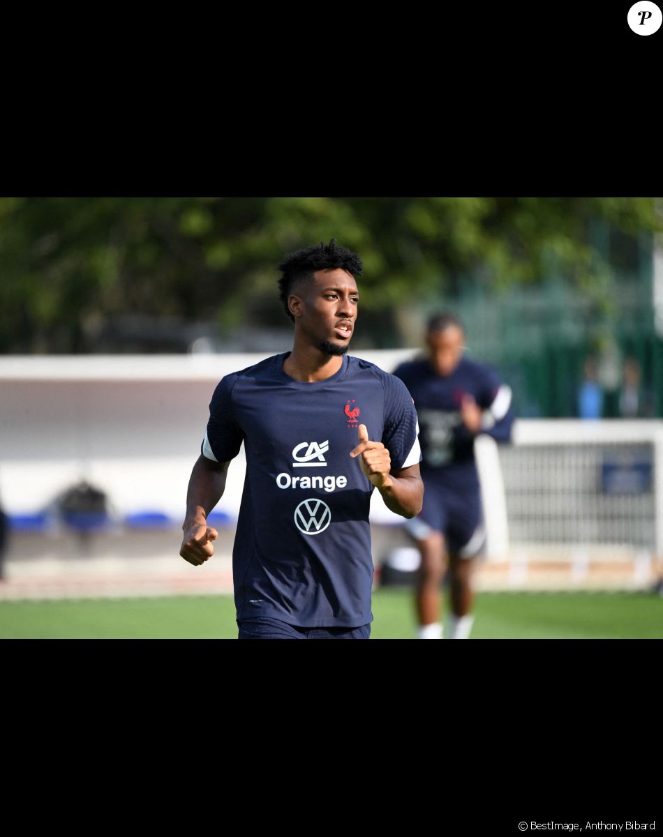 Kingsley Coman - Entraînement de l'équipe de France de football à Clairefontaine le 30 août 2021. © Anthony Bibard / FEP / Bestimage