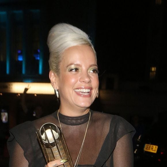 Lily Allen à la sortie de la soirée des "Mercury Prize Awards" à Londres, le 20 septembre 2018.