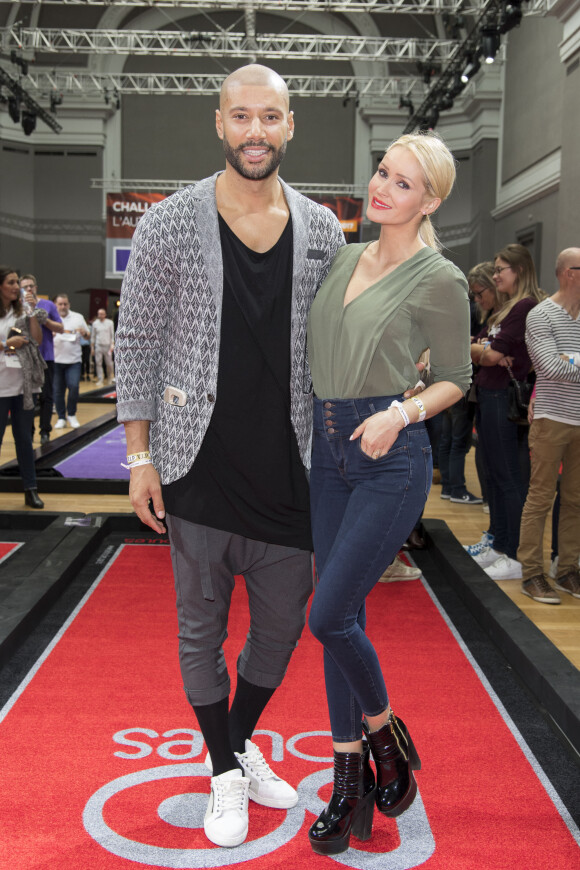 Exclusif - Tatiana et Xavier Delarue lors de la 15ème édition du "Challenge Laurette Fugain - Tournoi des Personnalités" au Grand Palais à Paris.Paris, le 7 octobre 2017. © Gorassini-Perusseau/Bestimage 