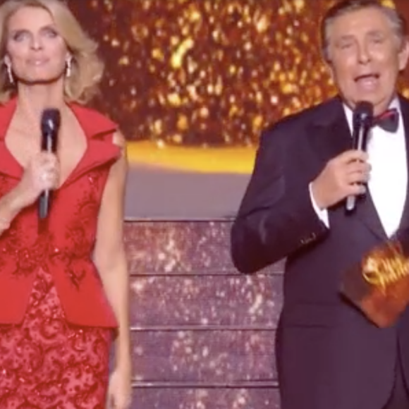 Jean-Pierre Foucault et Sylvie Tellier lors de la 101e cérémonie Miss France à Caen en Normandie - 11 décembre 2021, TF1
