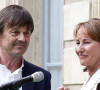 Nicolas Hulot succède à Ségolene Royal lors de la passation de pouvoir au ministère de l'Ecologie à Paris le 17 mai 2017.