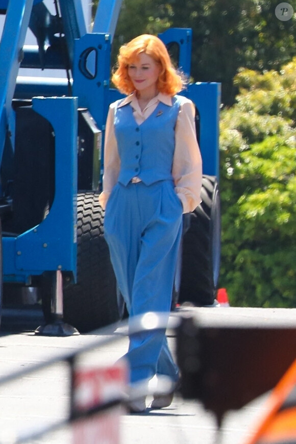 Nicole Kidman sur le tournage de "Being the Ricardo's" à Los Angeles le 30 avril 2021.