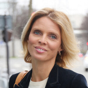 Exclusif - Sylvie Tellier quitte les studios de RMC à Paris le 11 janvier 2021. 