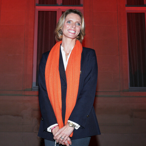Sylvie Tellier, directrice générale de la société Miss France lors de l'illumination en orange du ministère de l'Intérieur pour symboliser la lutte contre les violences faites aux femmes le 23 novembre 2020. © Panoramic / Bestimage