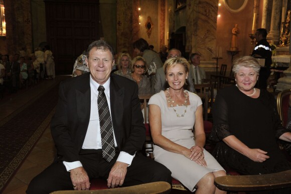 Michael et Lynette Wittstock, les parents de la princesse Charlene de Monaco, lors de la Saint Michel à La Turbie en septembre 2011