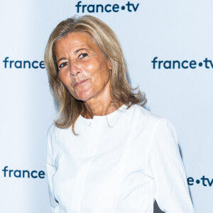 Claire Chazal lors du photocall dans le cadre de la conférence de presse de France Télévisions au Pavillon Gabriel à Paris, France, le 24 août 2021. © Pierre Perusseau/Bestimage 