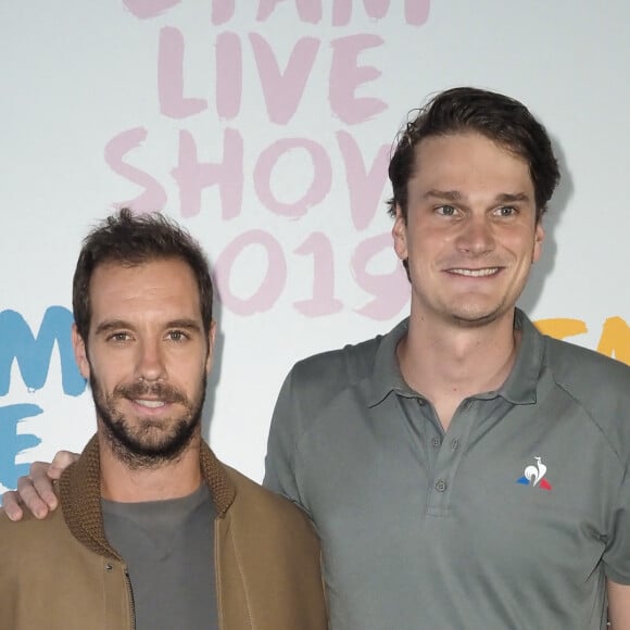 Richard Gasquet et Yannick Agnel - Photocall - Etam Live Show 2019 au Stade Roland Garros à Paris le 24 septembre 2019. © Rachid Bellak / Bestimage 