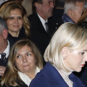 Le prince Albert II de Monaco, sa femme la princesse Charlene et leurs enfants le prince héréditaire Jacques et la princesse Gabriella durant la célébration de la Sainte Dévote, Sainte patronne de Monaco, à Monaco le 26 janvier 2020. © Claudia Albuquerque/Bestimage