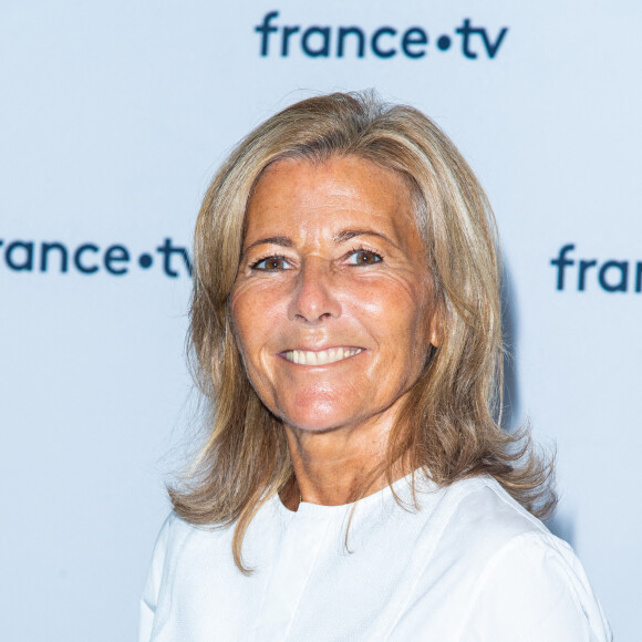 Claire Chazal - Photocall dans le cadre de la conférence de presse de France Télévisions au Pavillon Gabriel à Paris, le 24 août 2021. © Pierre Perusseau/Bestimage