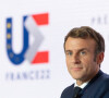 Emmanuel Macron - Conférence de presse à l'Elysée pour présenter la présidence française du Conseil de l'Union européenne. Paris, le 9 décembre 2021. © Jacques Witt / Pool / Bestimage