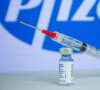 Le vaccin Pfizer utilisé pour stopper la pandémie de coronavirus (COVID-19) Le 4 mai 2021 © Luis Lima Jr/Fotoarena/Panoramic / Bestimage