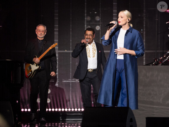 Michael Jones, Khaled et Madame Monsieur (Emilie Satt) - Concert "Unis pour le Liban" à l'Olympia à Paris. Le 1er octobre 2020. © Da Silva-Moreau / Bestimage