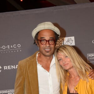 Exclusif - Yannick Noah et sa femme Isabelle Camus lors du dîner de la fondation ARC au restaurant de l'hôtel The Peninsula à Paris le 10 octobre 2016. © Rachid Bellak / Bestimage